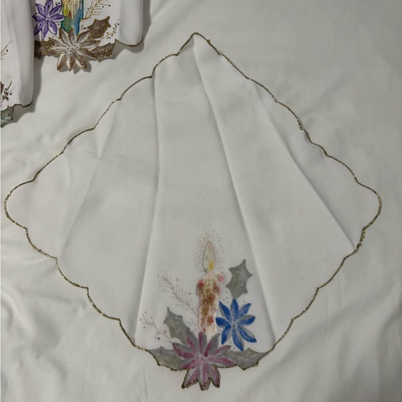 Hand Made Candle Design Table Linens - Picture 3 of 3